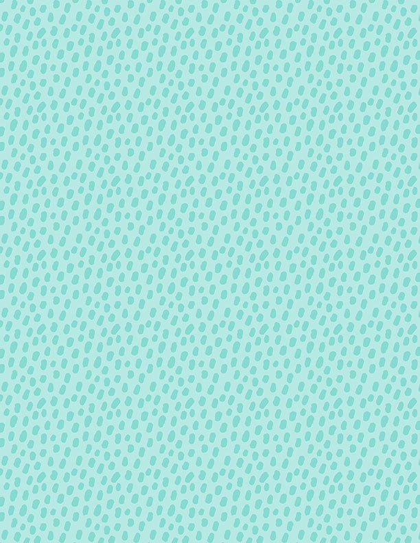Safari Snuggles Baby Quilt Fabric || Teal Dots