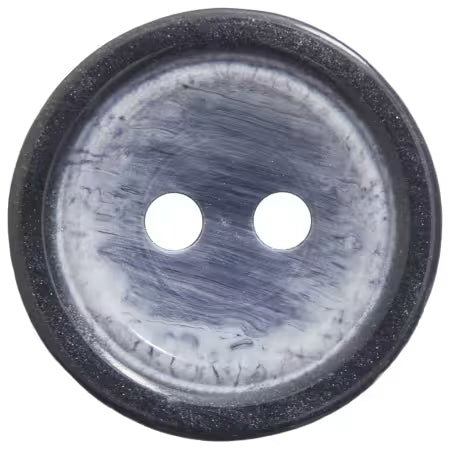 Basic Double Rim Button 15mm Navy 4pc