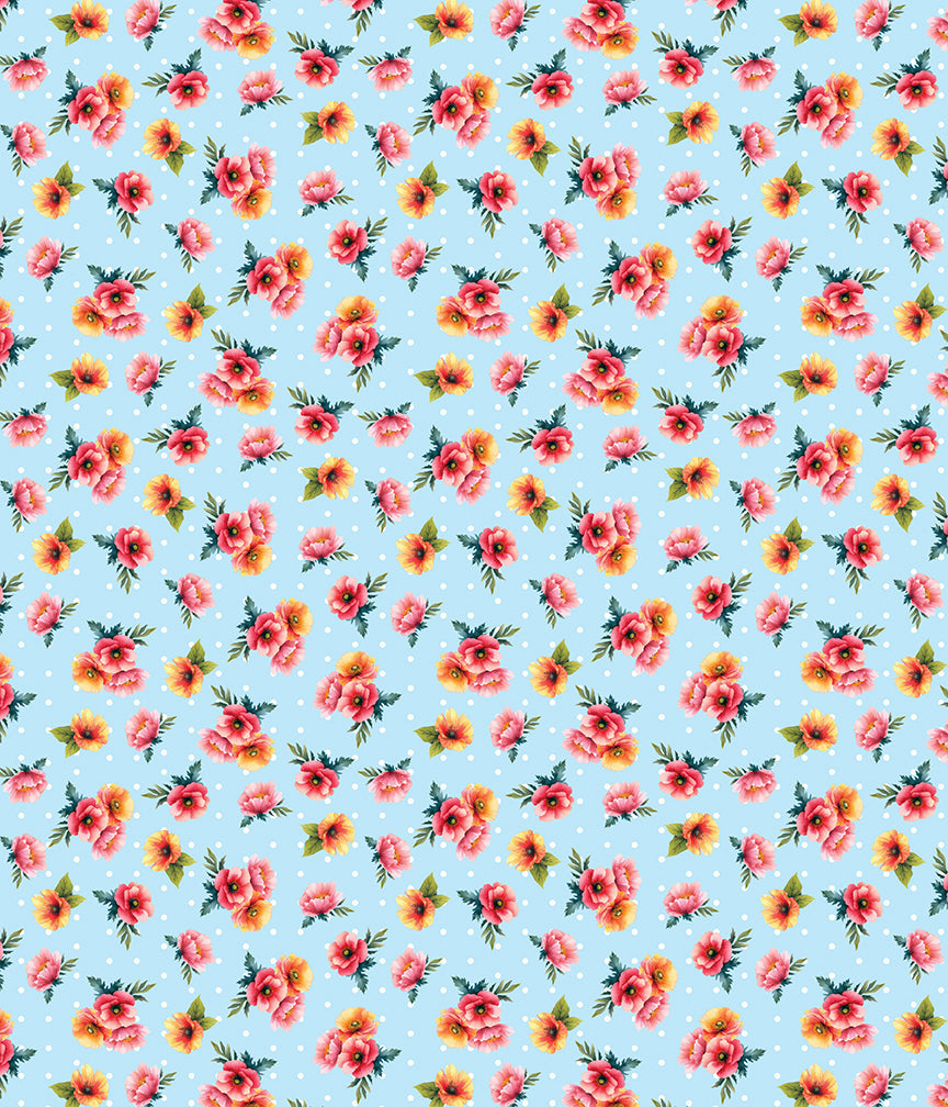 Garden Tea || Flower Buds Sky Blue