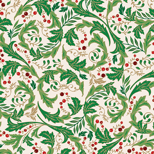 Holiday Nouveau || Leaves & Berries || Cream