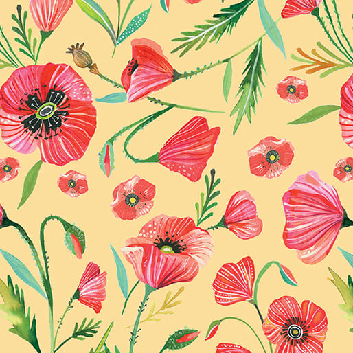 Into the Meadow || Field of Poppies || Yellow