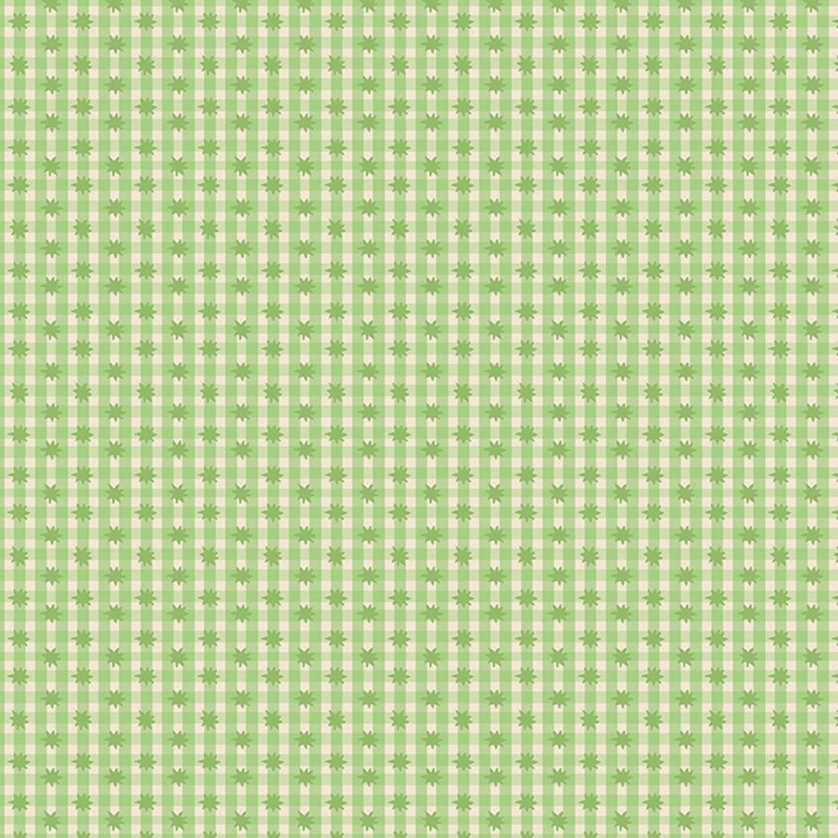 Love and Stitches || Meadow Star Gingham || Mint