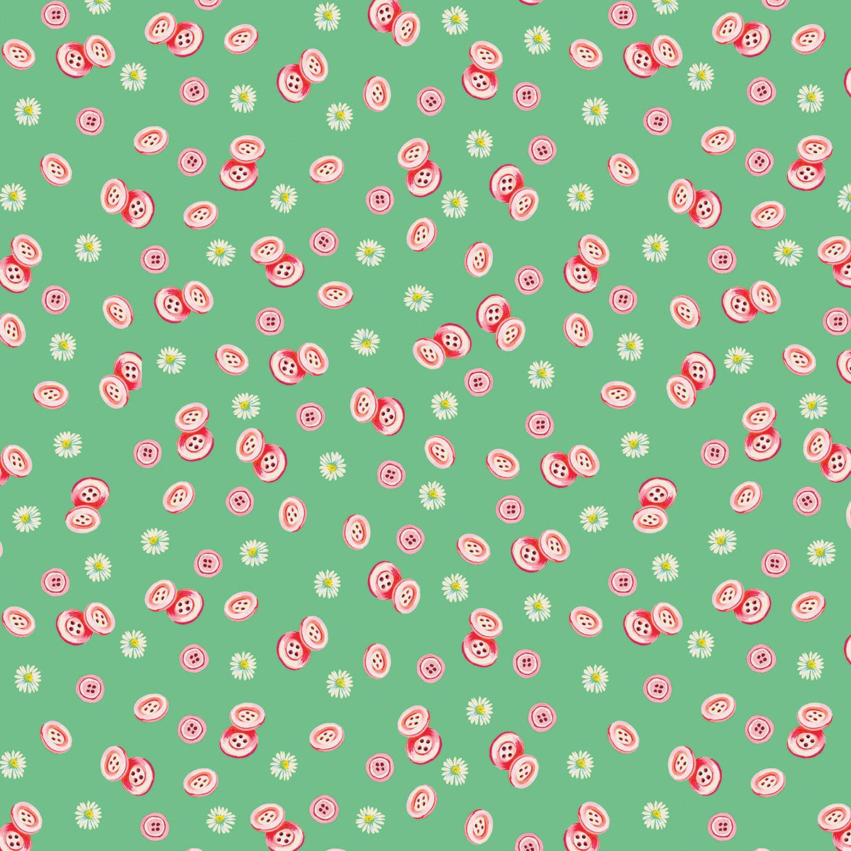 Love and Stitches || Buttons || Green