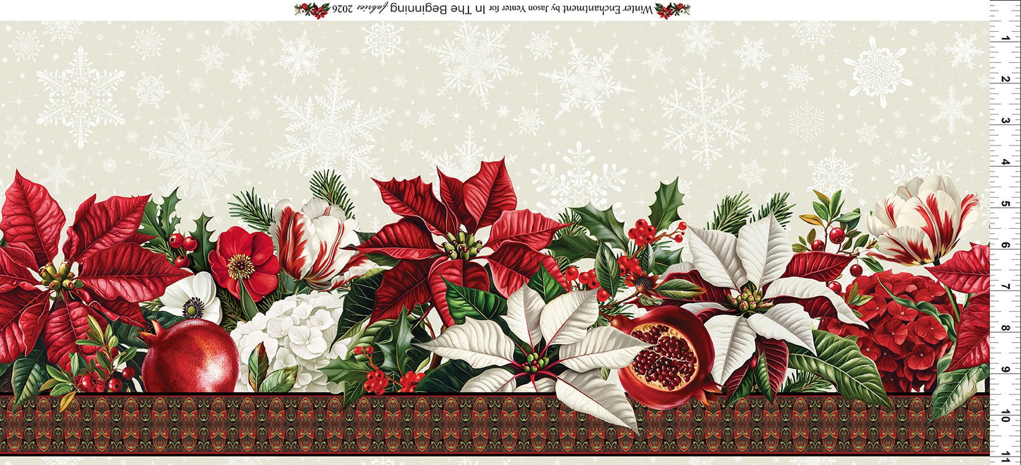 Winter Enchantment || Border || Cream