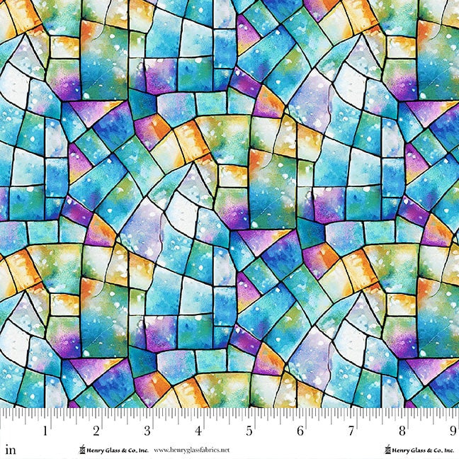 Kaleidoscope || Blue Multi 108" Wideback