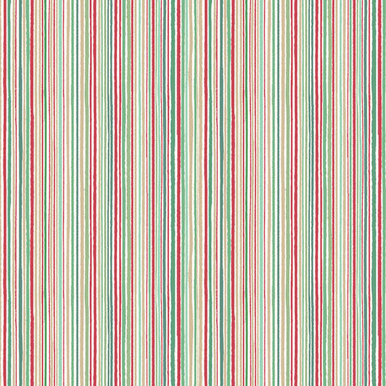 Country Christmas || Fine Stripe || Cream