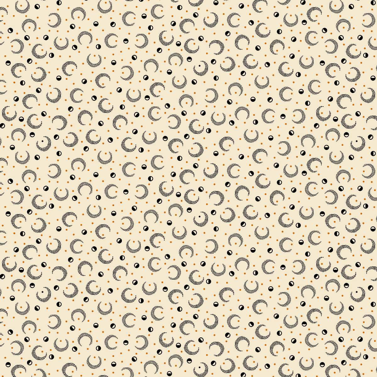 Mr Moon || Crescent Moons and Dots || Cream
