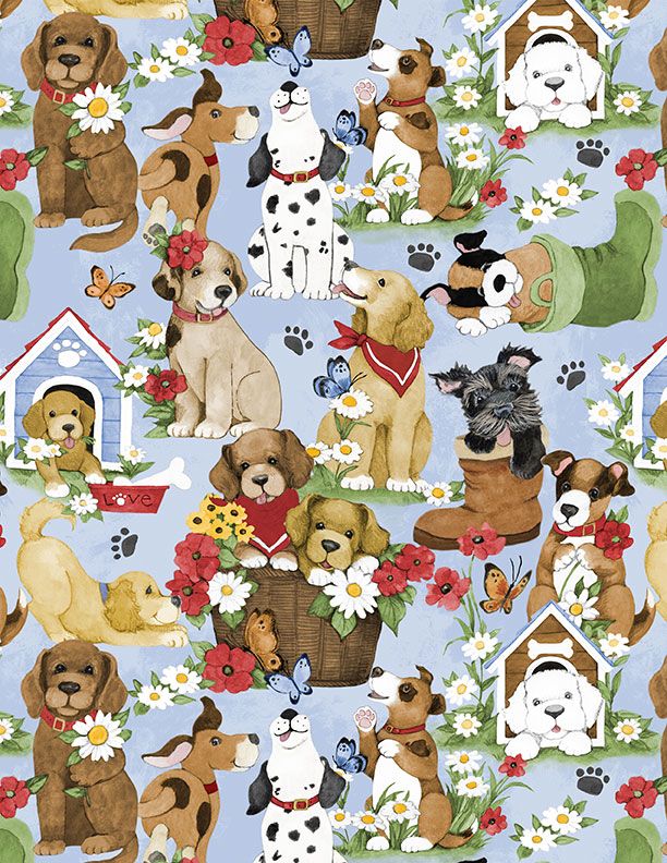 Paws At Play || Packed Puppies || Light Blue
