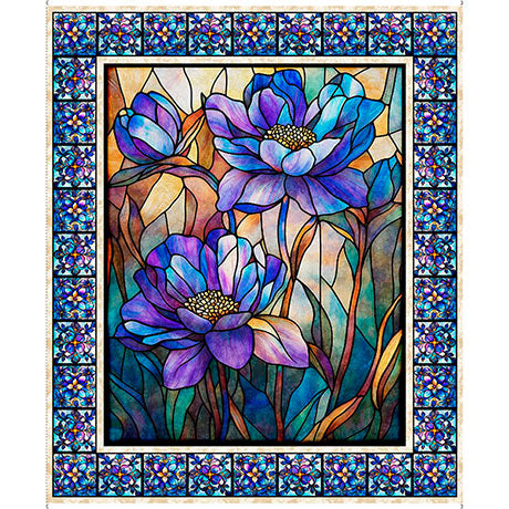 MOSAIC BLOOMS || Stained Glass Floral Panel