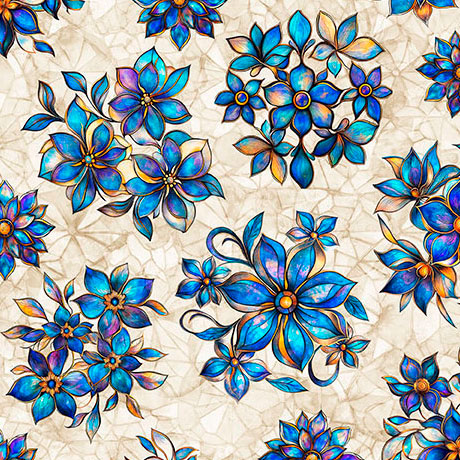 MOSAIC BLOOMS || Tossed Floral || Cream
