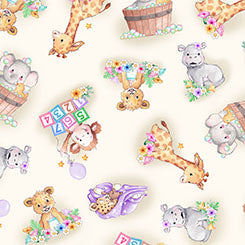 Little Ones || Baby Animals Toss || Cream