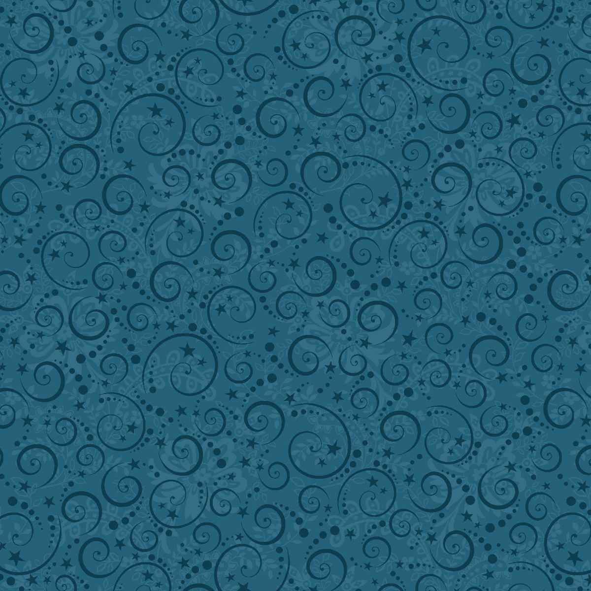 Nordic Holiday Village || Mini Swirls || Blue