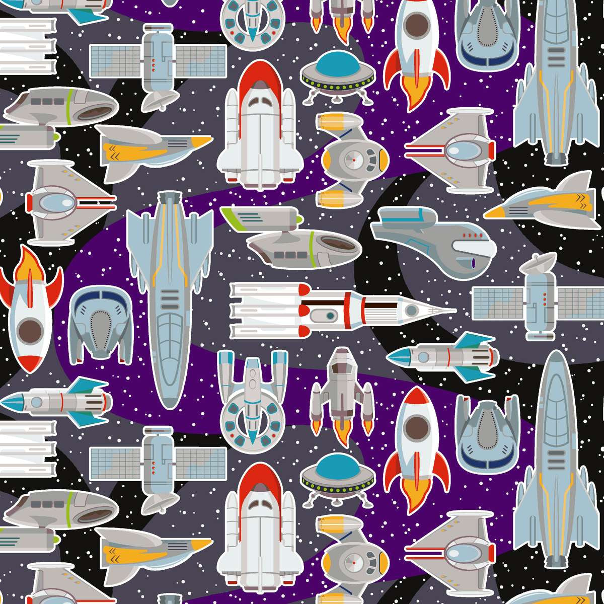 Cosmic Countdown || Spaceships || Charcoal