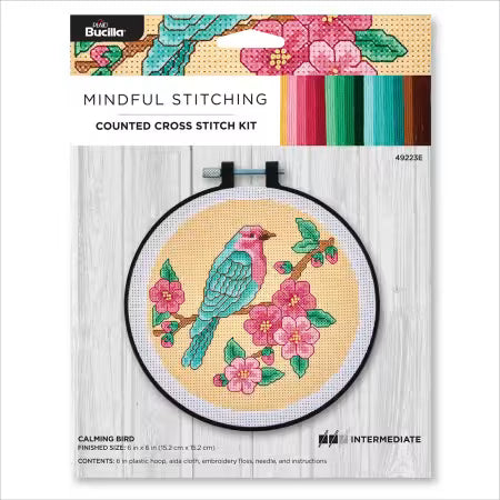 Bucilla Cross Stitch Kit Calming Bird
