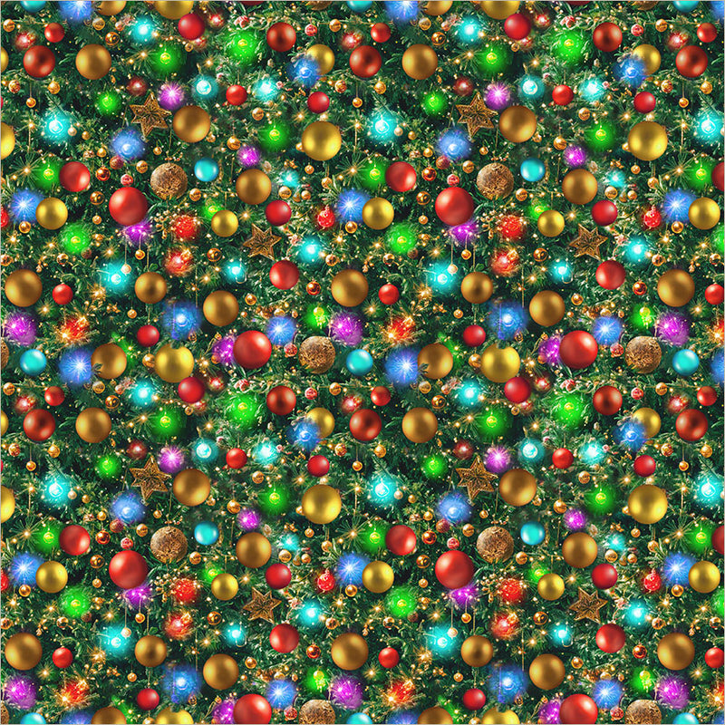 Winter Wonder Lights and Décor Pine Fabric by Windham Fabrics