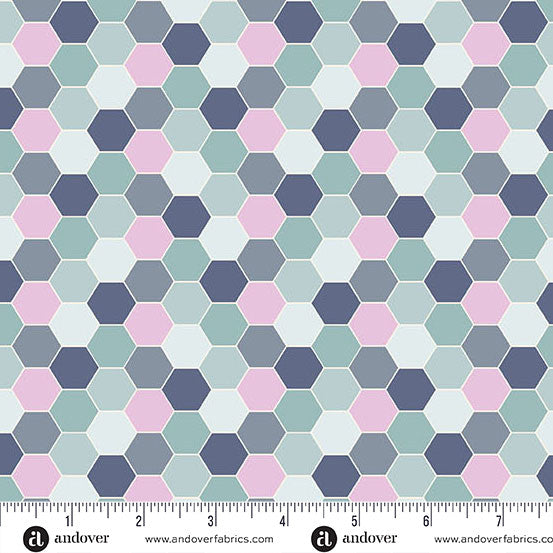Sunset Cottage || Hexie Blossom || Aqua