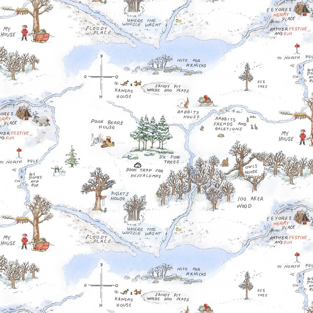 Christmas at Pooh Corner || Frosted Acre Wood || Snow
