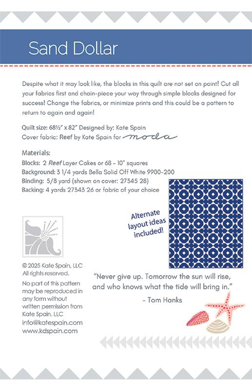 Sand Dollar Quilt Pattern