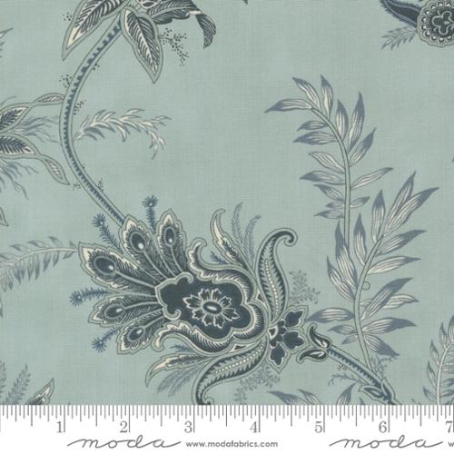 Breathtaking Blues Plume Florals Sky Fabric by Moda