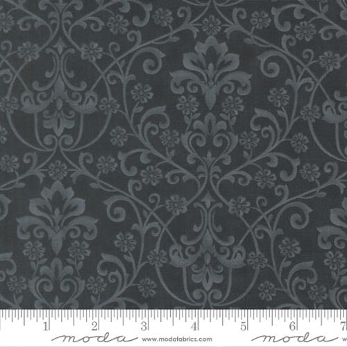 Breathtaking Blues Damask Midnight Fabric by Moda