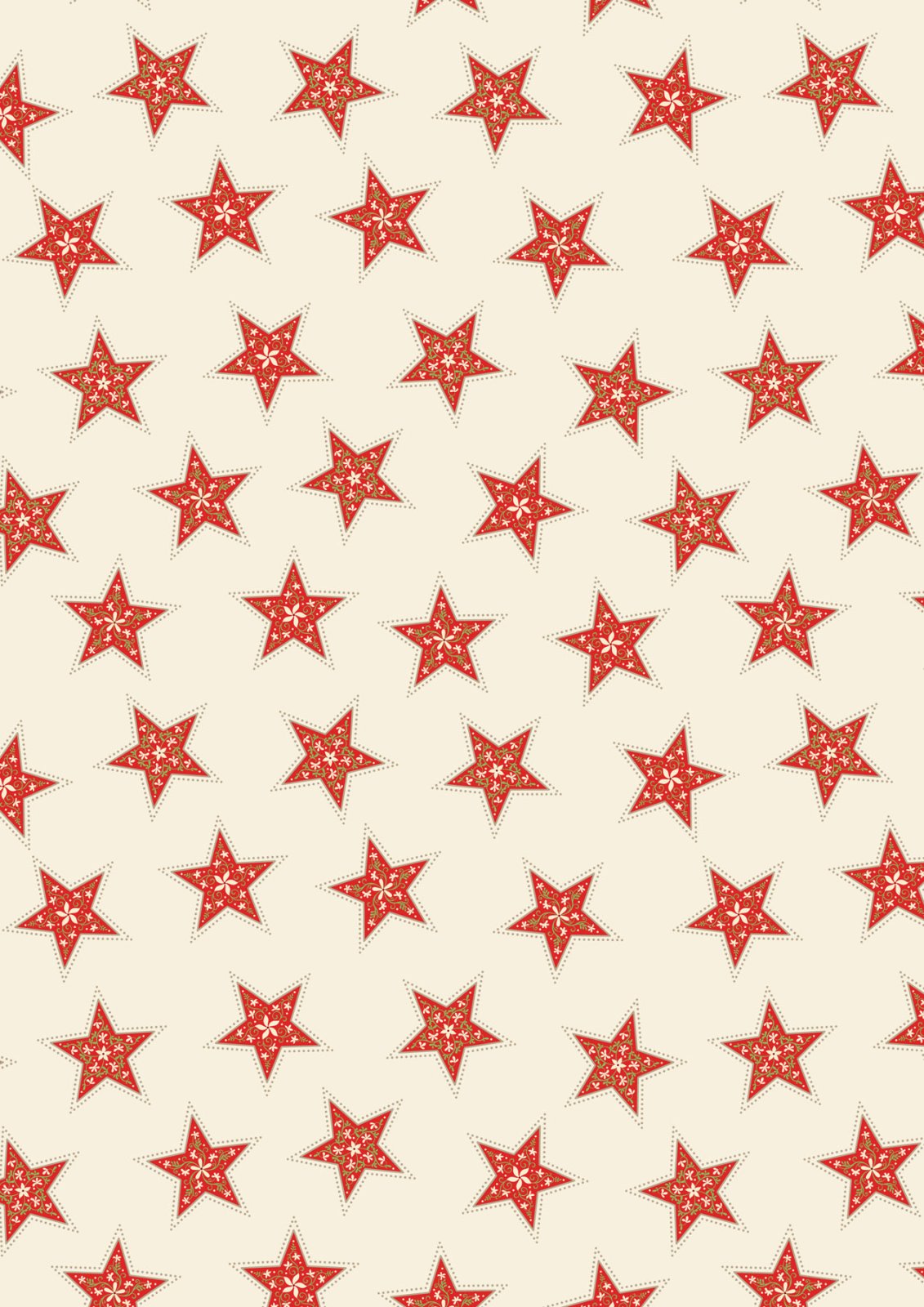 Peace and Joy Stars on Cream
