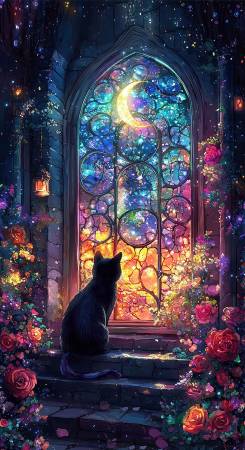 Looking Glass || Fantasia 24" x 44" Panel || Multi