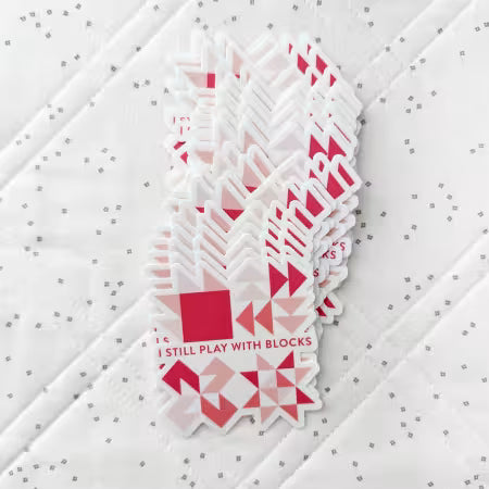 Play With Blocks Sticker Pin by Checker Dist.