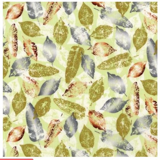 Shiny Objects - Gilded Leaf - Peridot Metallic Fabric 3021-002