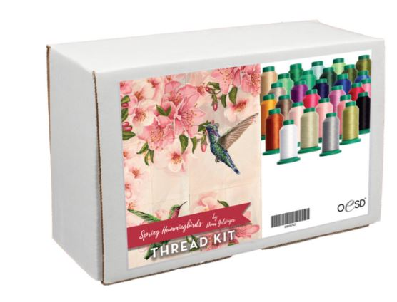 Spring Hummingbirds Tiling Scene Thread Kit