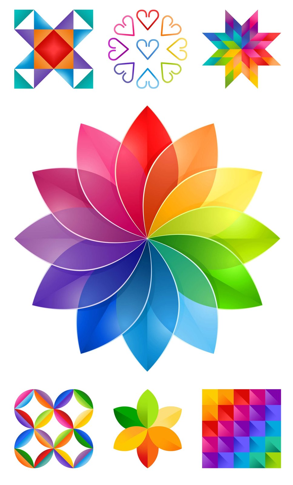 Color Play White Multi Color Sphere 24" x 43" Panel