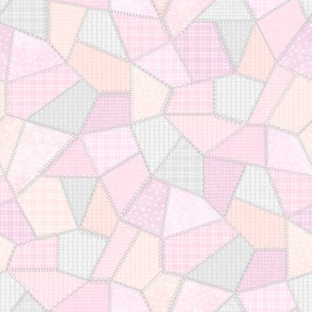 Woolies Flannel || Patchwork Quilt || White/Pink
