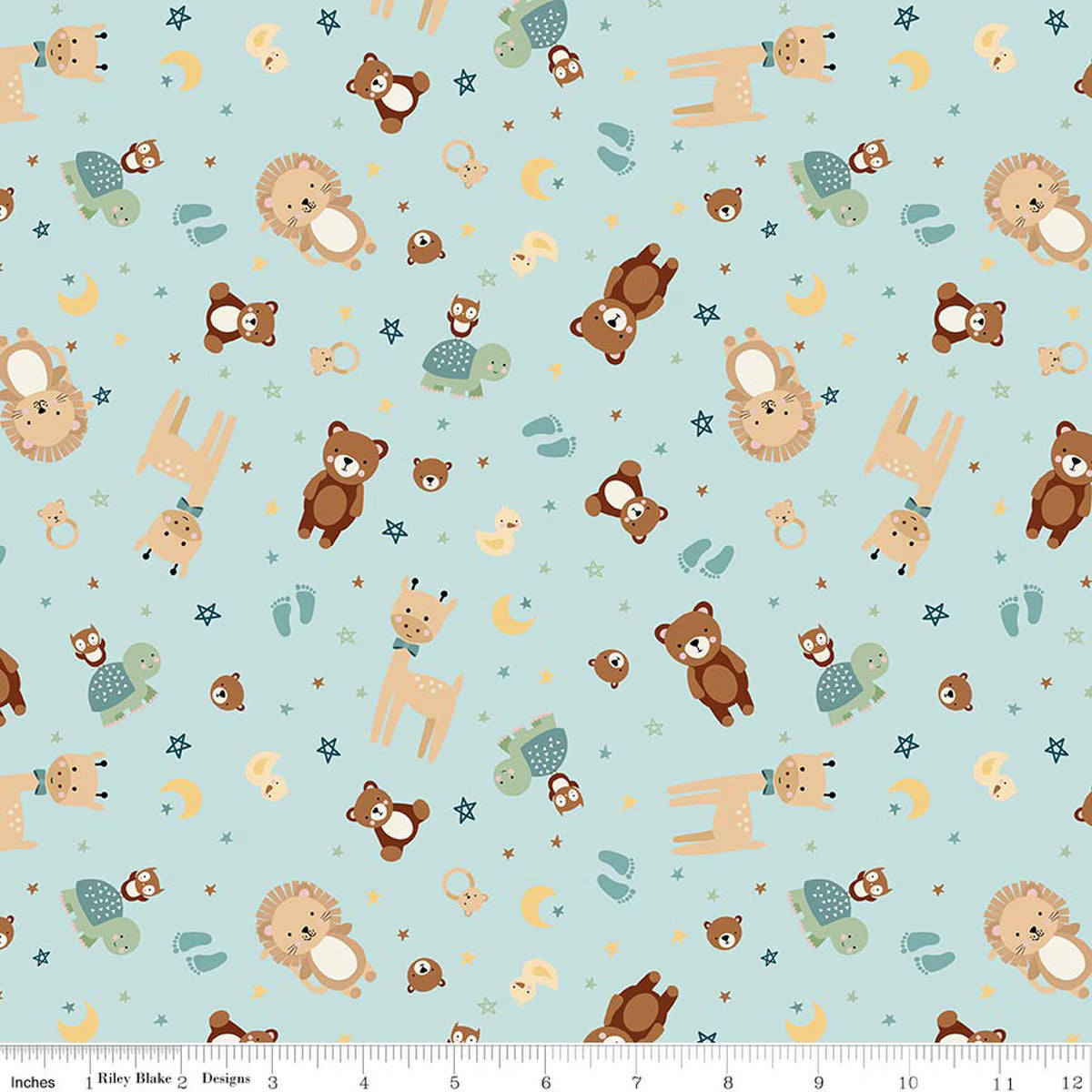 Designer Flannel || Baby Boy Animal Toss Blue