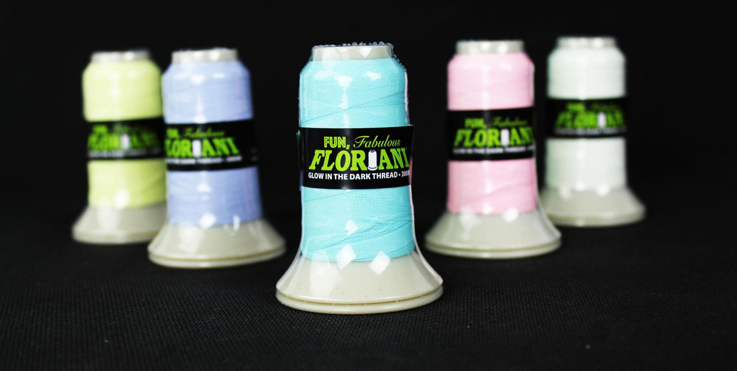 Floriani Glow in the Dark Thread 300M White