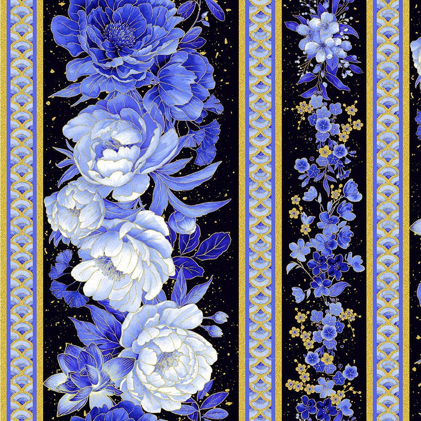 Moonlight || Asian Floral || Stripe
