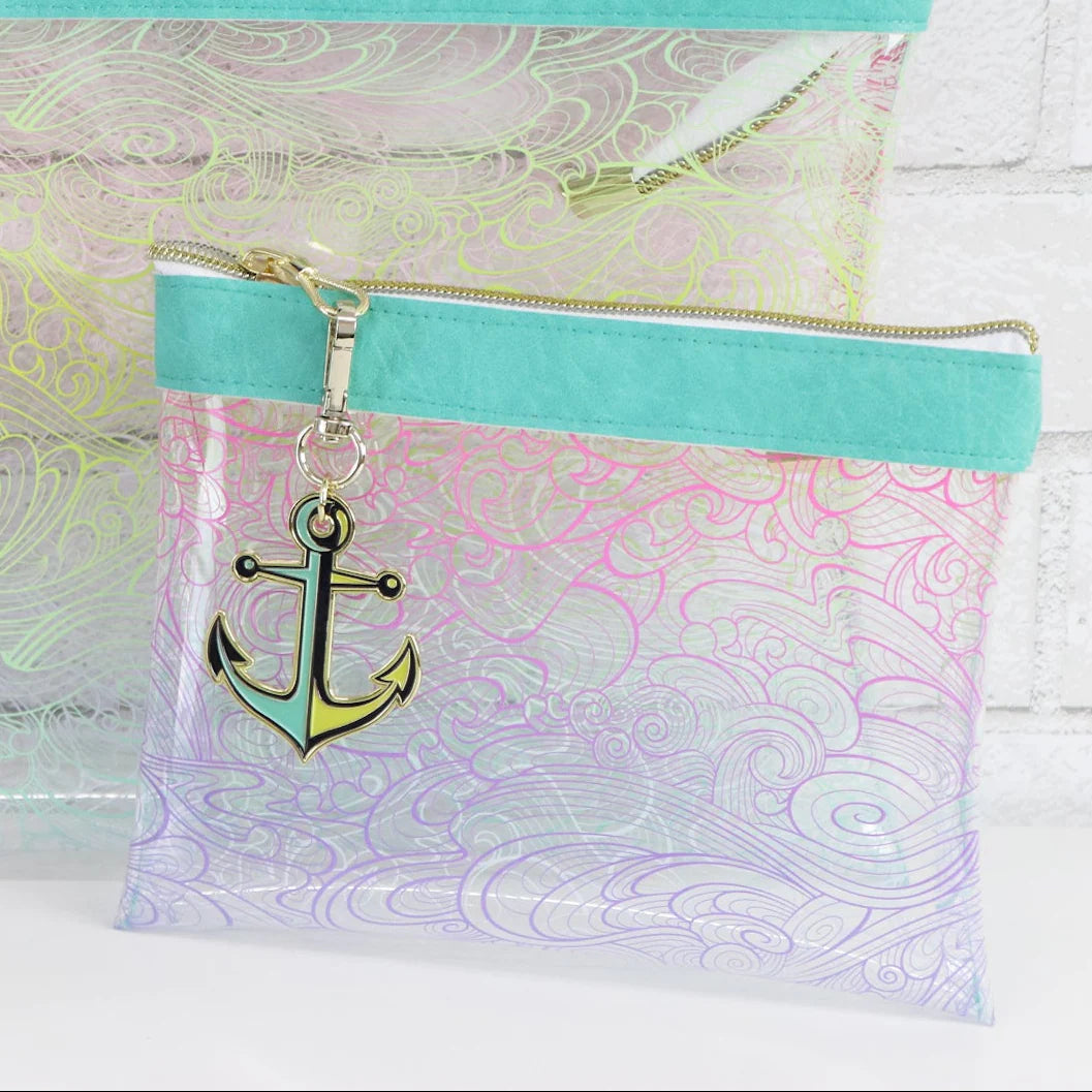 Tula Pink Floral Reef Collection: Anchors Aweigh Marine Bag Charm