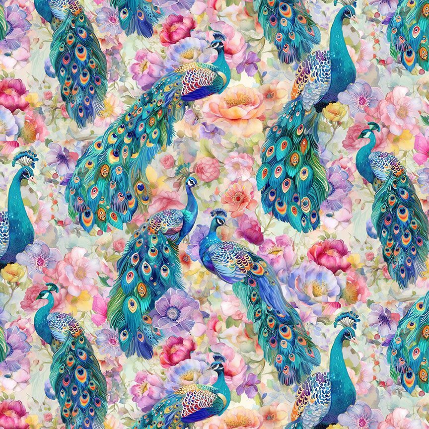 Wild Beauty || Peacocks On Floral