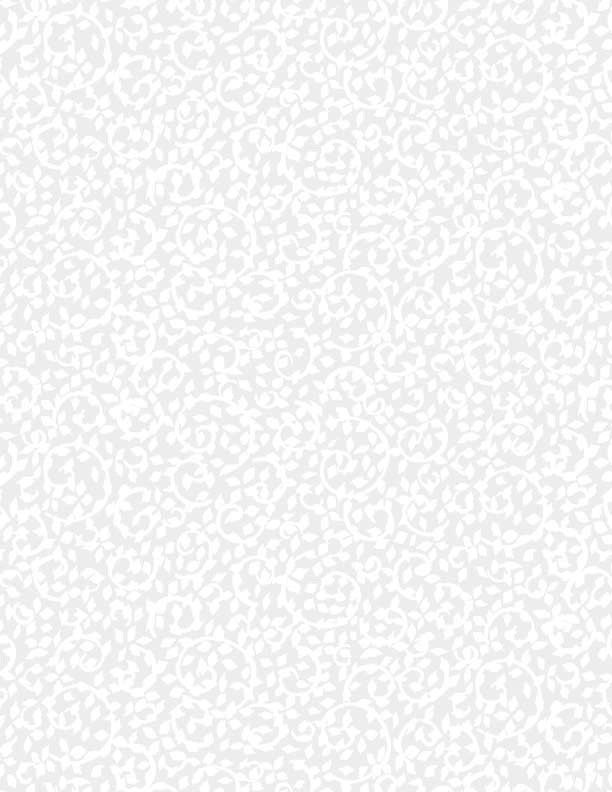 White on White || Leafy Scroll