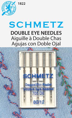 SCHMETZ 1822 Double Eye Needles 12/80