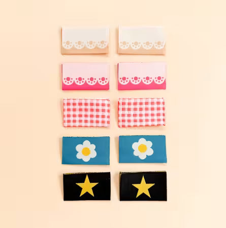 Star Zipper Tab Multi Woven Labels