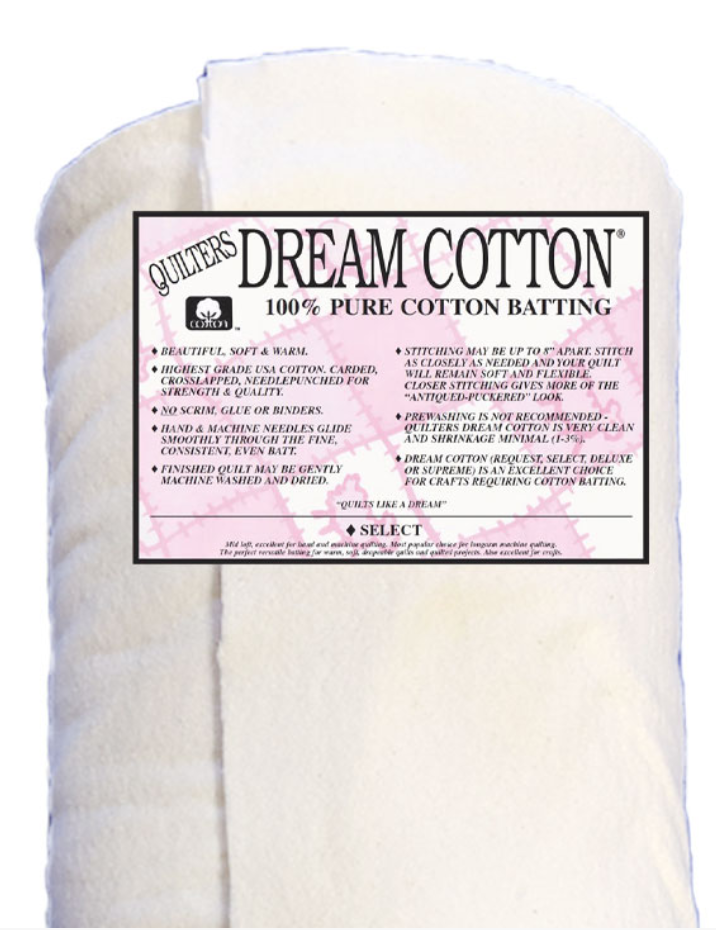 QD Throw White Batting By The Yard 60" Wide