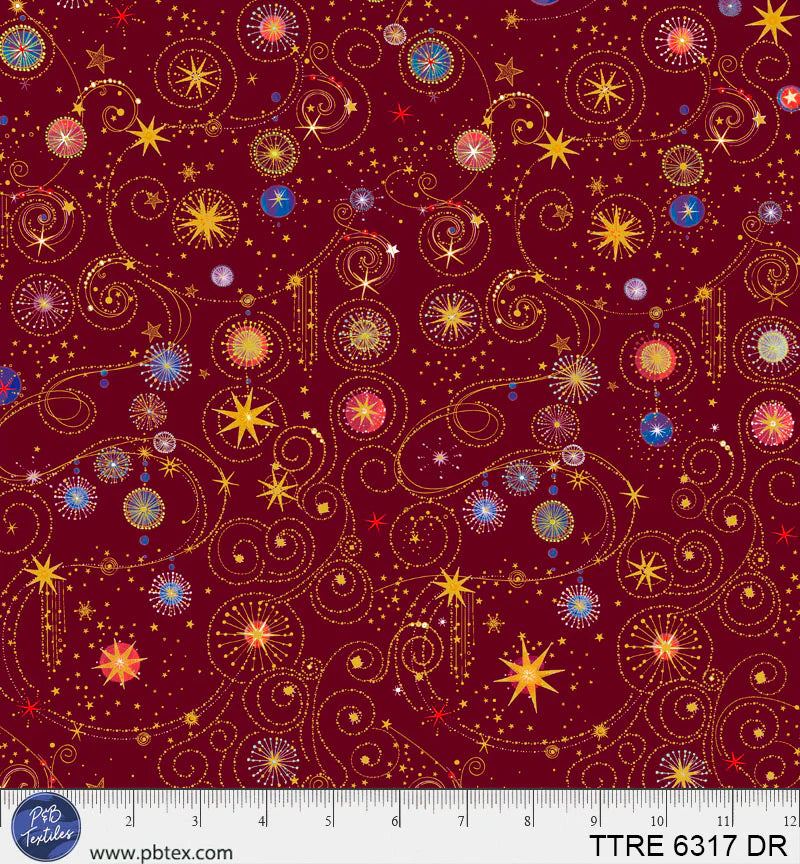 Turnowsky Treasures || Scrolls & Stars Red