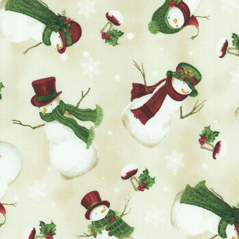 Woodland Snowmen Tossed Snowmen Cream