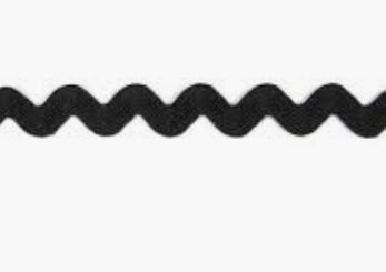 Ric Rac - Black - 3/4"