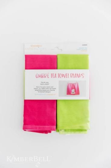 FEB Ombre Tea Towel Set Pink & Lime