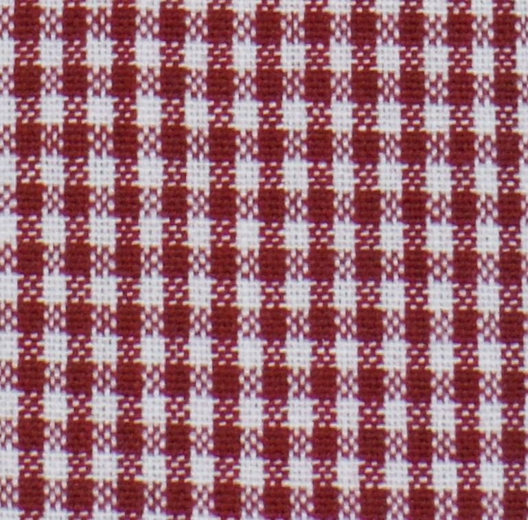 Tea Towel Mini Check Red and White