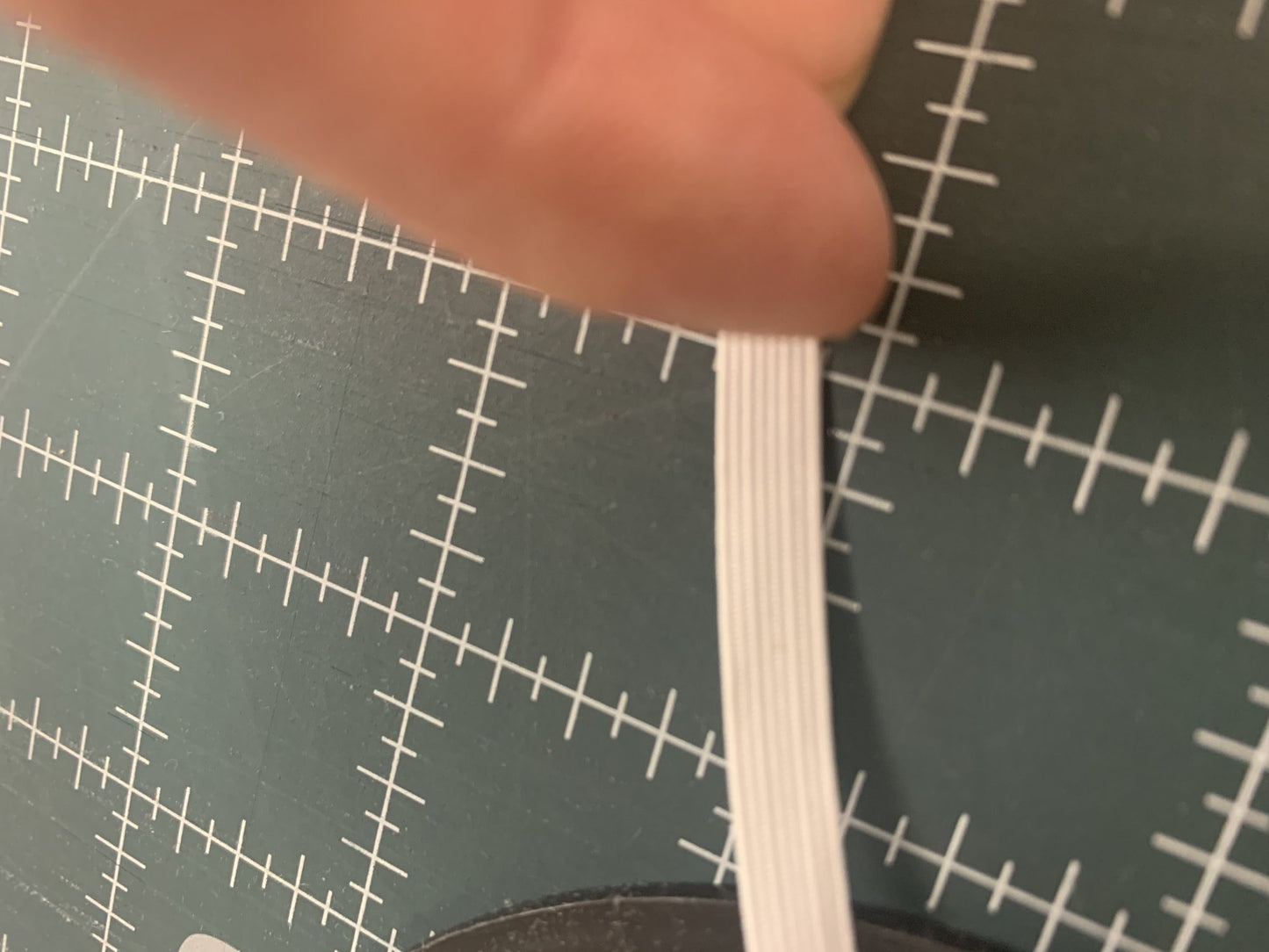 Elastic 1/4" White Braided Polyester