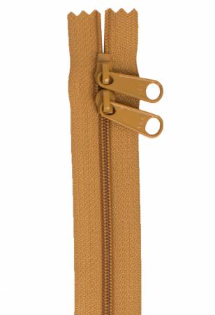 30" Zipper For Handbag Double Slide - Golden Brown