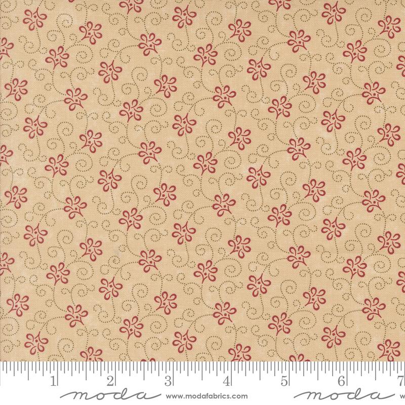 A Vintage Christmas Dainty Floral Tan