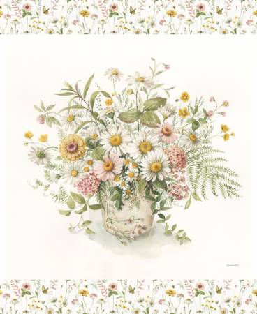 Love Me More 36in x 43in Flower Bouquet Panel