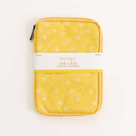 USB Case Yellow Honeycomb Holds 24 USBs